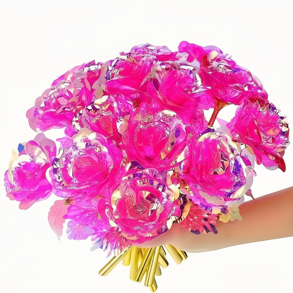 Vibrant Faux Rose Arrangement for Mother’s Day and Home Decor