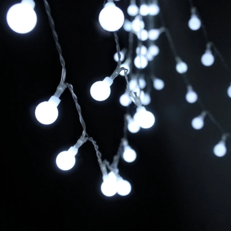 Fairy LED String Lights - 2m to 10m Battery or Plug-In Options - Warm or Cool White - Ball, Flower, Star & Snowflake Bulbs - Indoor Outdoor Decorative Twinkle Party Lights