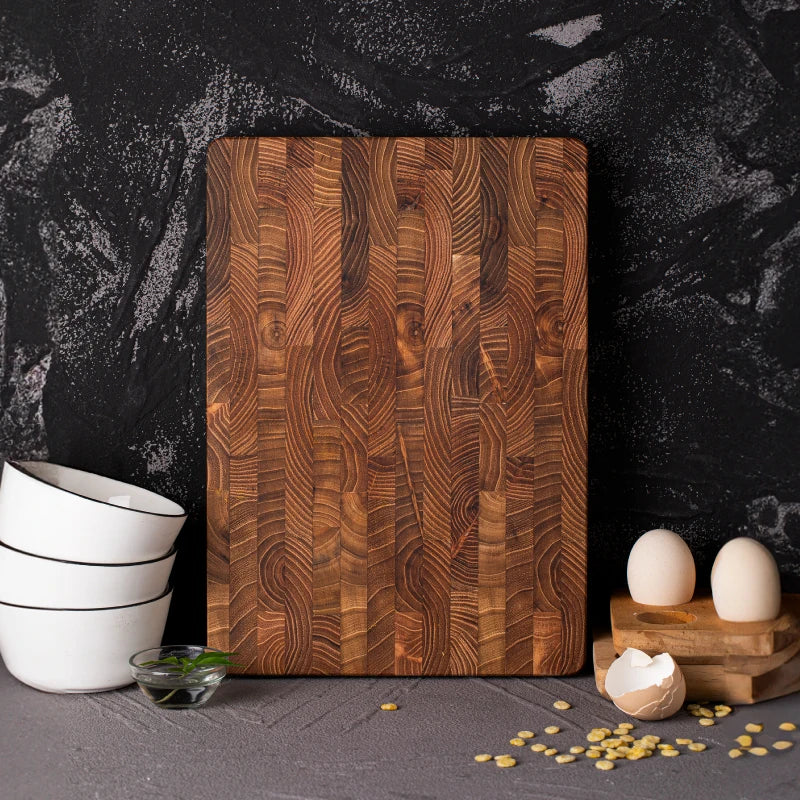 End Grain Cutting Board – Wooden Chopping Block for Kitchens and Chefs