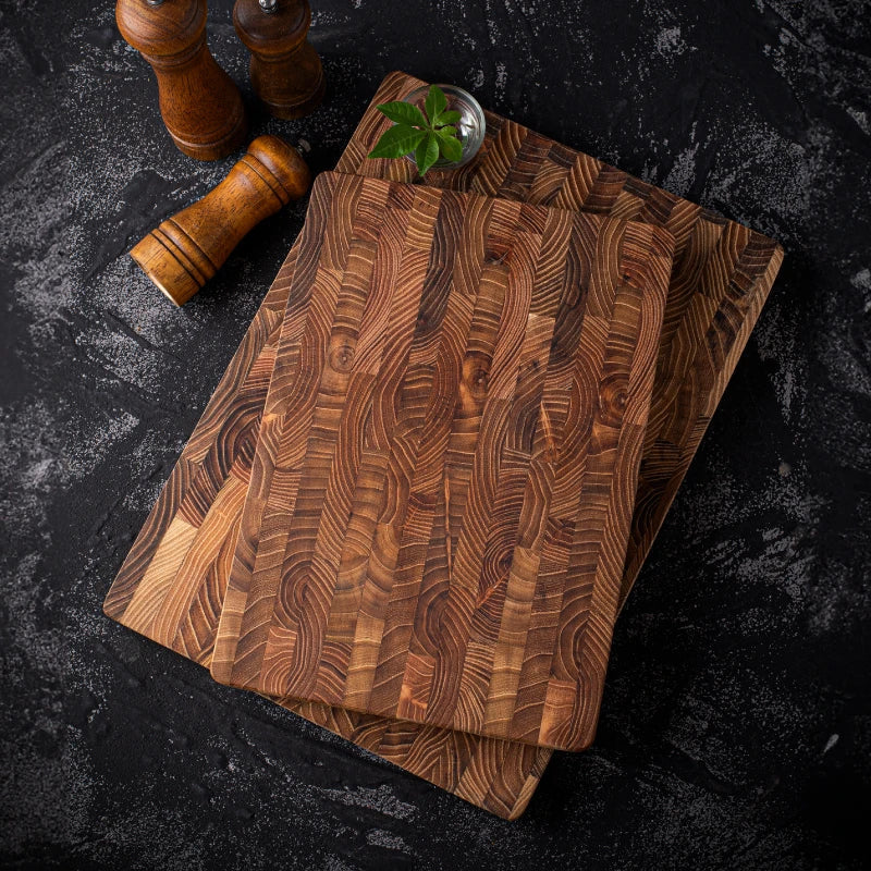 End Grain Cutting Board – Wooden Chopping Block for Kitchens and Chefs