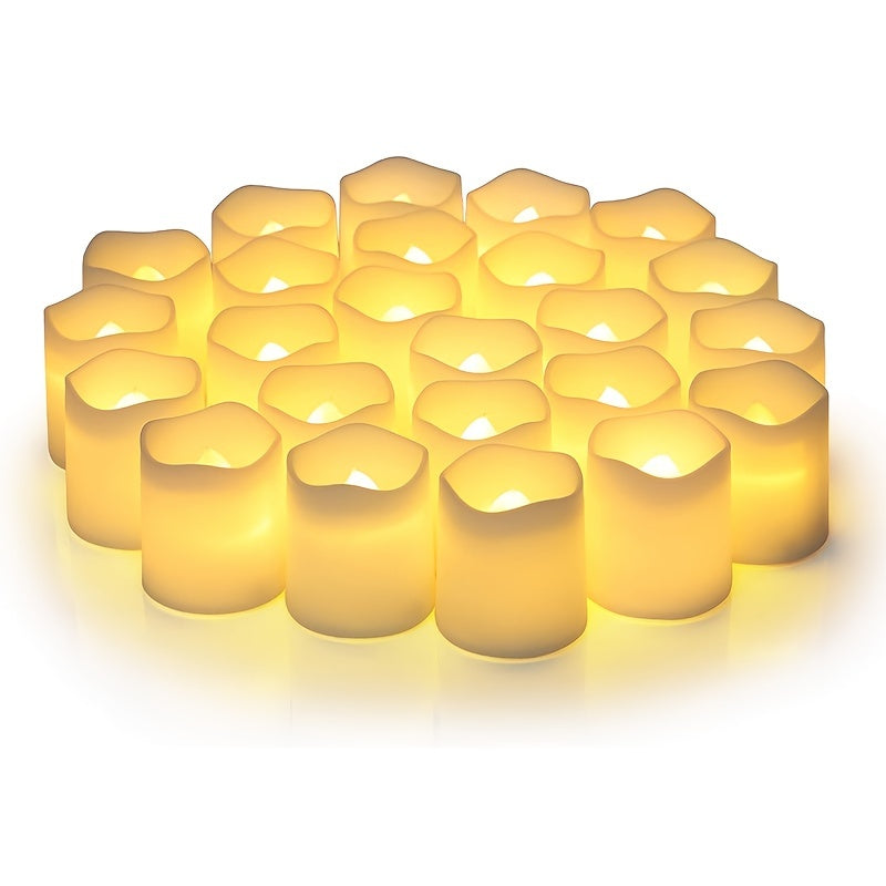 Battery Operated LED Tea Lights Warm White Safe Flame-Free Halloween Glow