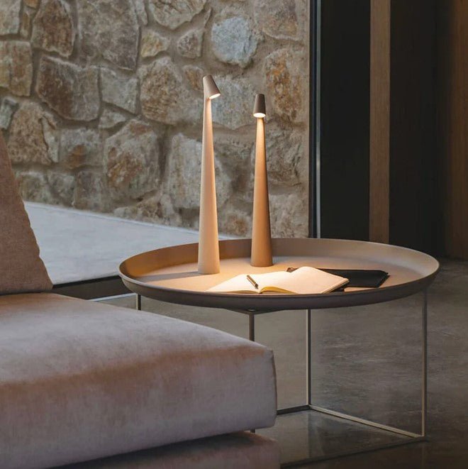 Wireless LED Table Lamp | Nordic Minimalist Design | Metal & Glass | Energy Efficient Lighting