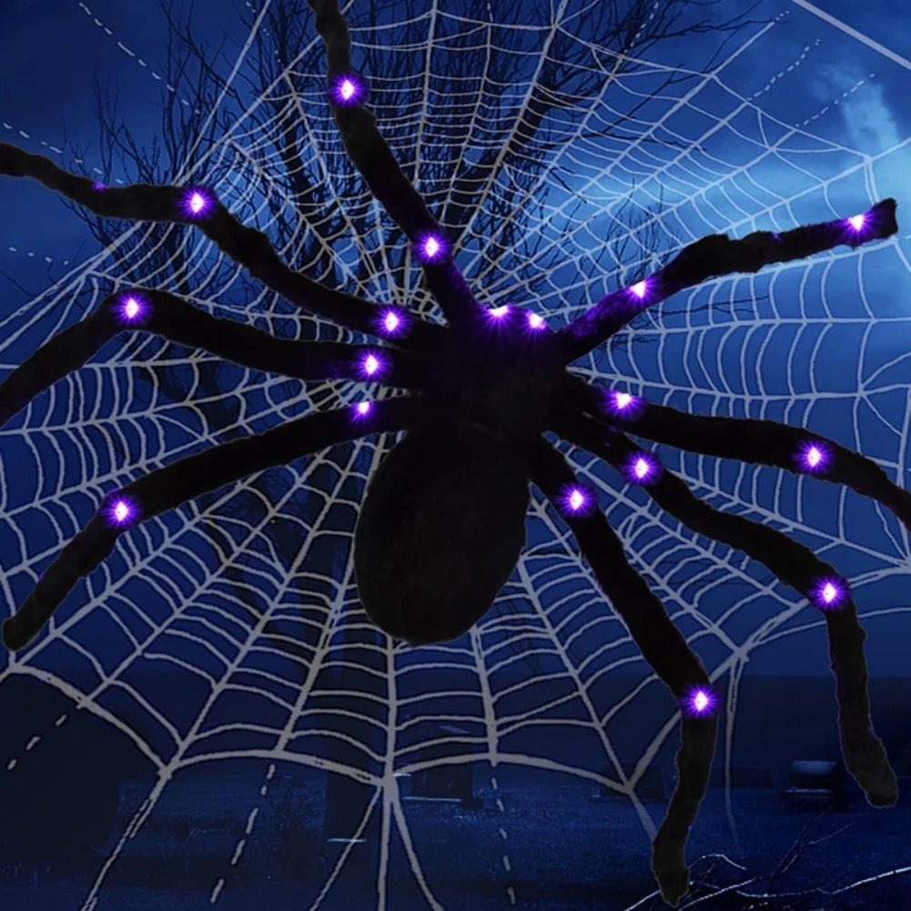 16.4ft Glowing Spider Web Halloween Decoration for Outdoor & Indoor