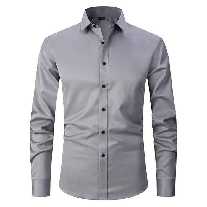 Men’s Stretch Button-Down Dress Shirt | Wrinkle Resistant & Breathable Fabric | Slim Fit Design | Comfortable Fit