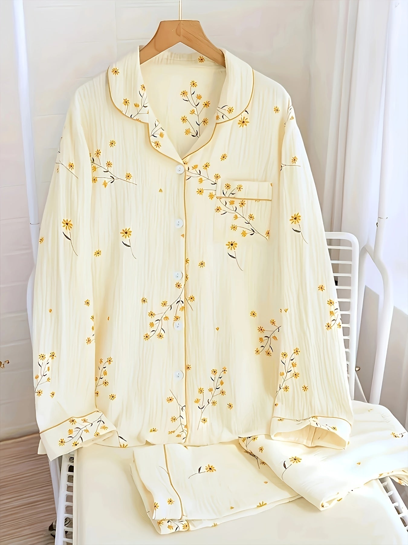 Women's Pajama Set | Long Sleeve | Soft Polyester Comfort | Machine Washable