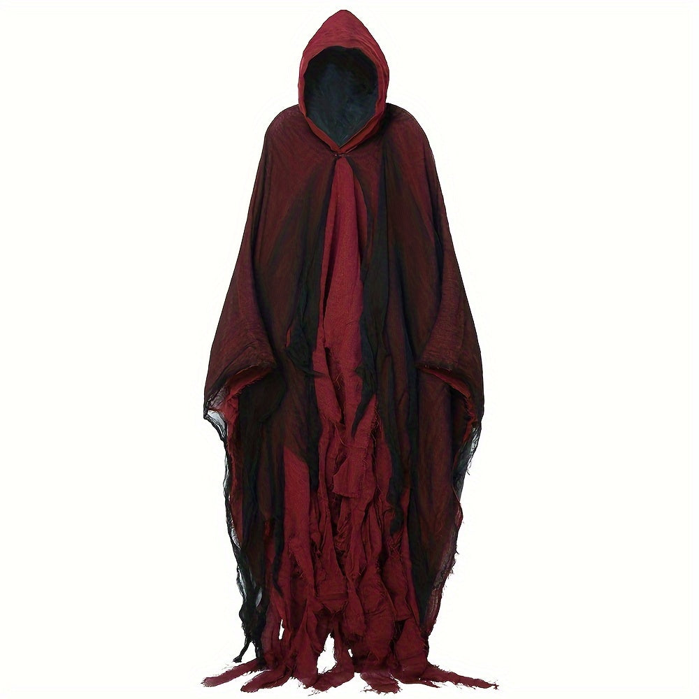 Teen Skeleton Cloak with Hood for Halloween - Lightweight Spooky Costume
