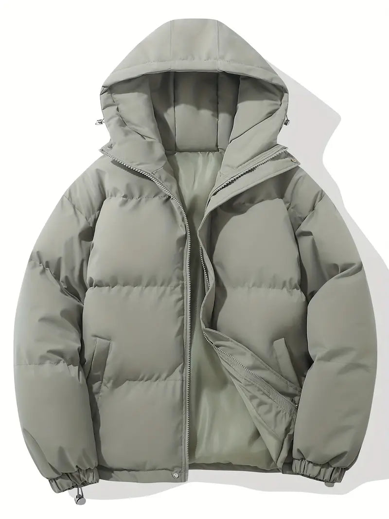 Hooded Puffer Jacket | Quilted Lightweight Insulation | Zipper Closure & Adjustable Hem | Warmth and Comfortable Fit