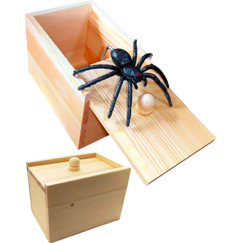 Halloween Spider Prank Box with Realistic Surprise for Spooky Fun