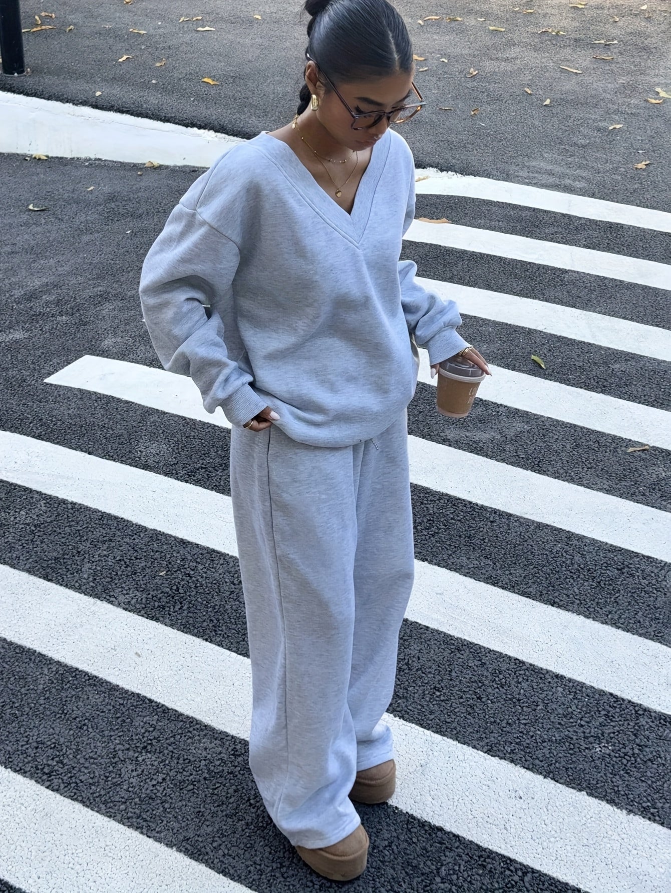 Women's Lounge Set | Soft Rib-Knit | Comfortable All-Day Wear | Polyester