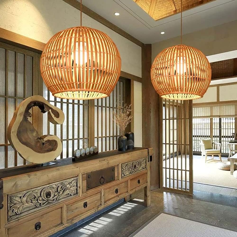Solena — Handwoven Bamboo Chandelier with Adjustable Cord