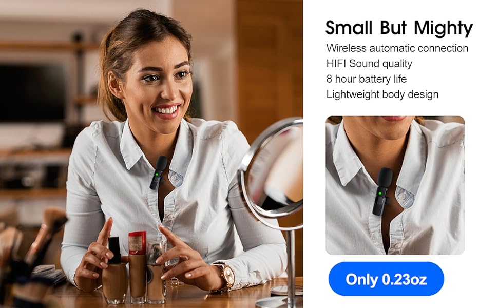 Dual Wireless Clip-On Microphones for iPhone & iPad – 2 Pack