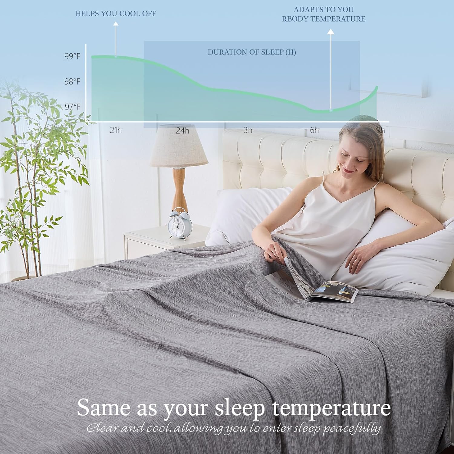 Lightweight Cooling Blanket – Breathable Soft Fabric for Warm Sleepers