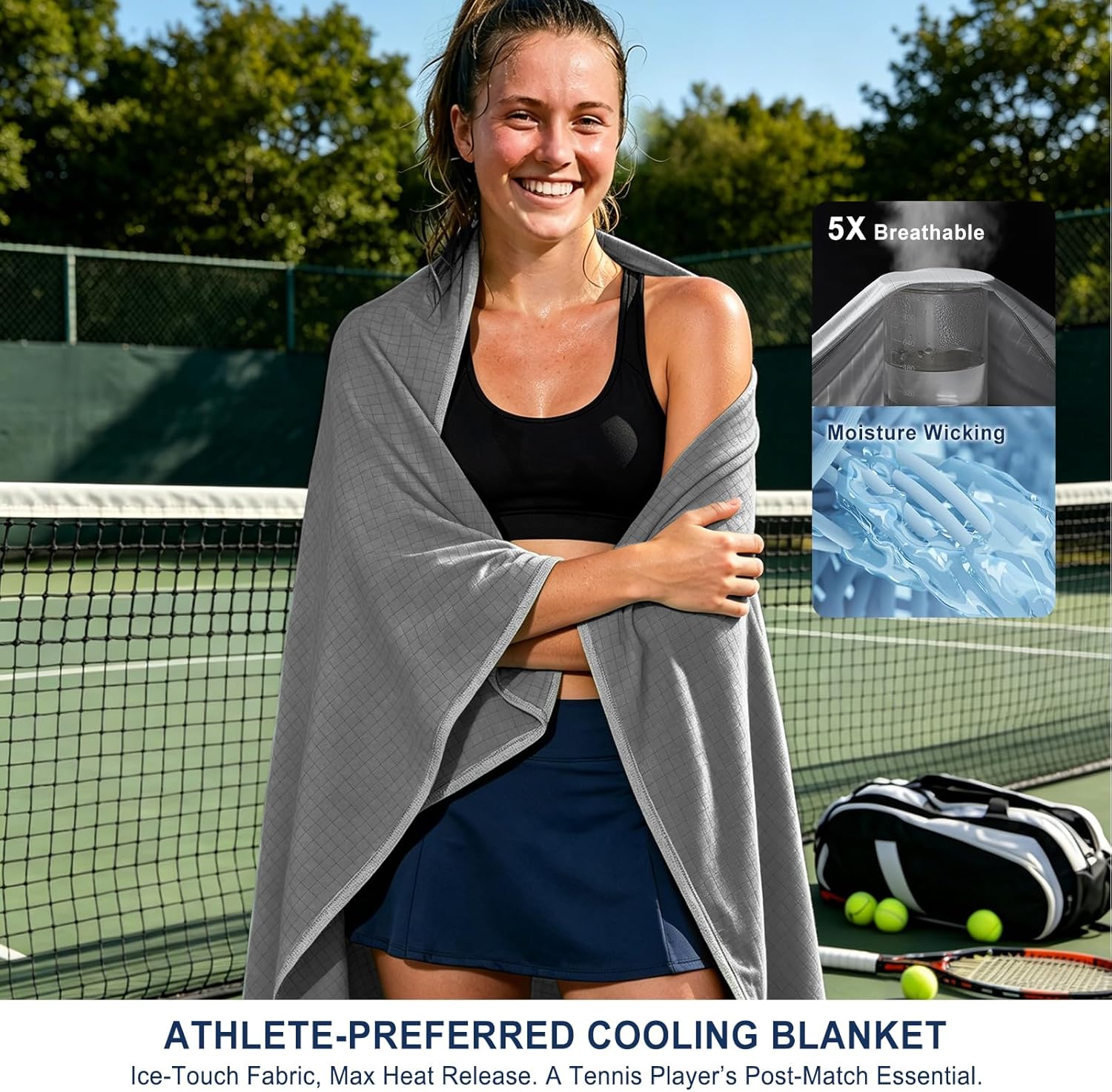 Lightweight Cooling Blanket – Breathable Dual-Sided Throw for Night Sweats