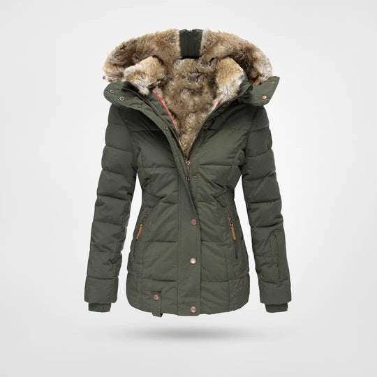 Women’s Winter Jacket | Fleece Lining & Hooded | Polyester | Warm Insulated Design