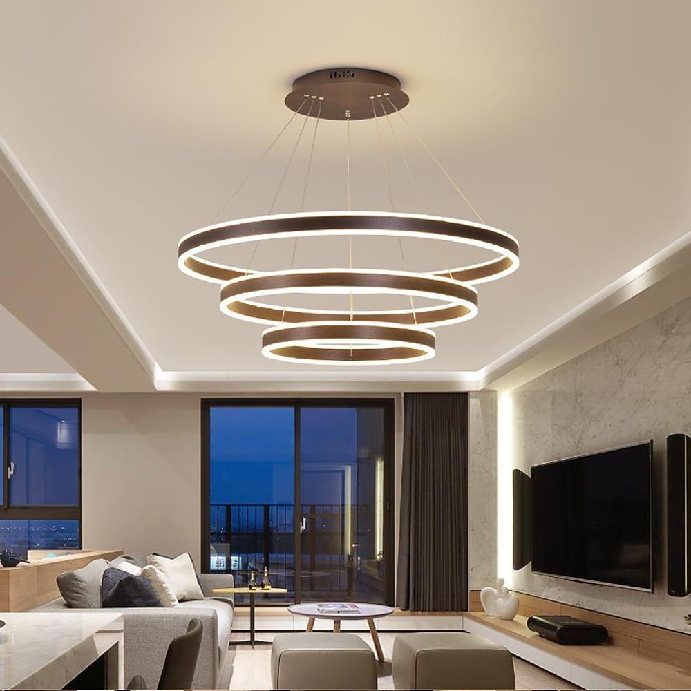 3 Circles Interwoven LED Modern Chandeliers Pendant Light Hanging Lamp by Taavita