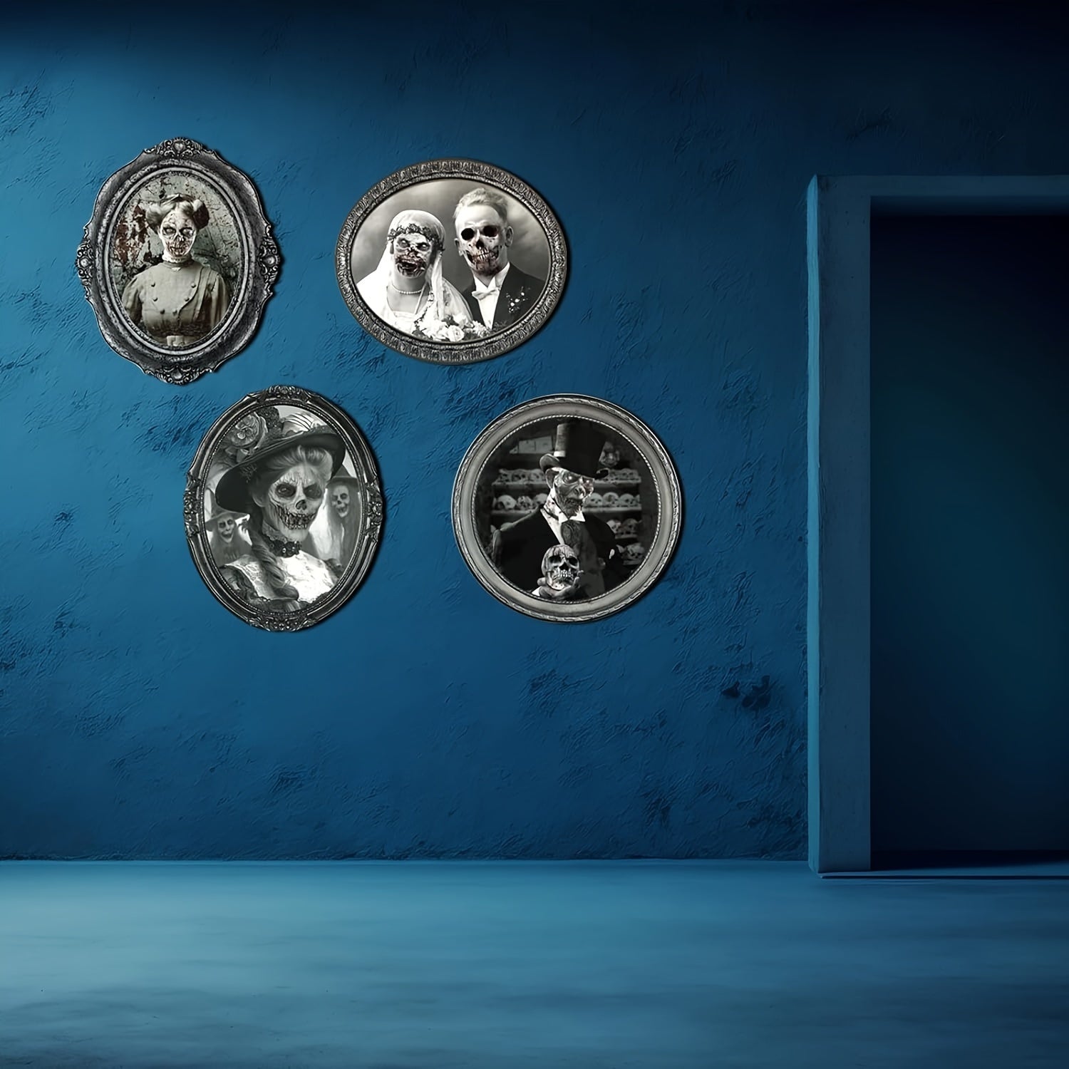 3D Moving Halloween Portraits for Haunted Walls and Doors