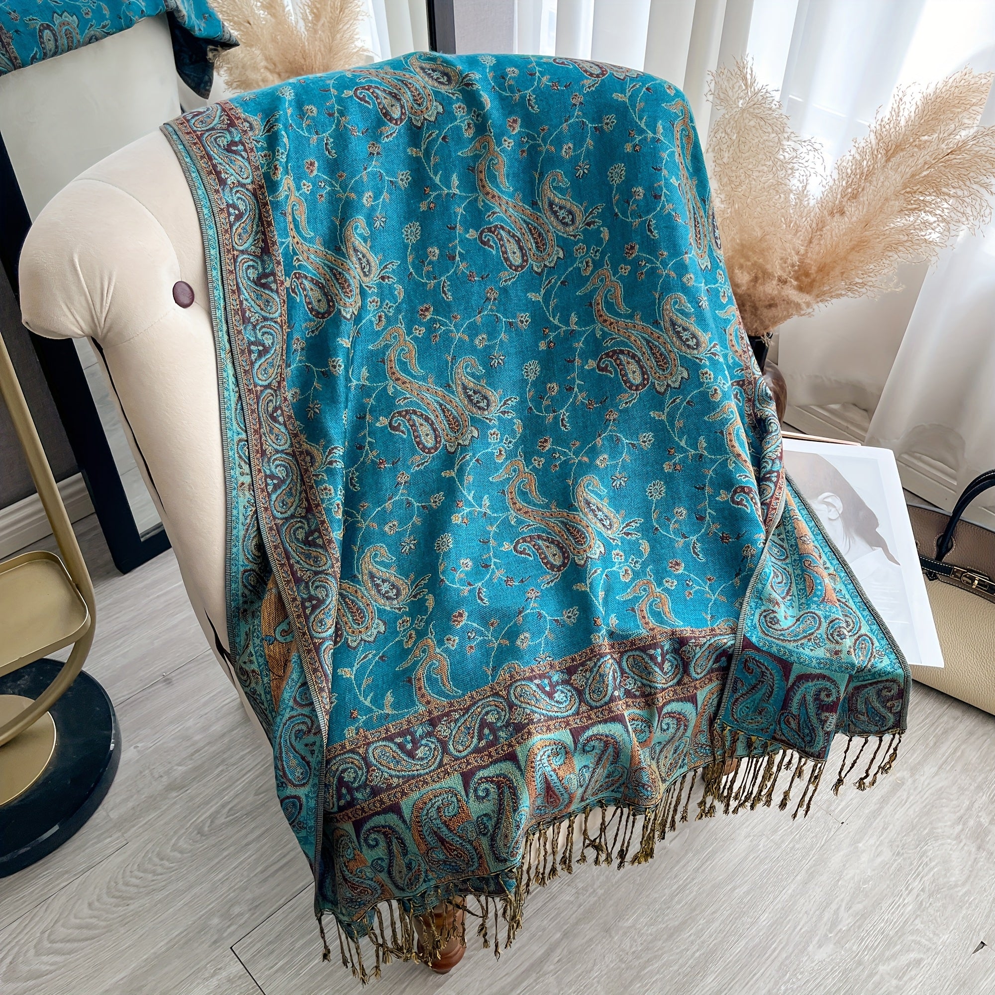 Paisley Scarf | Lightweight | Stylish Pattern Accent | Polyester