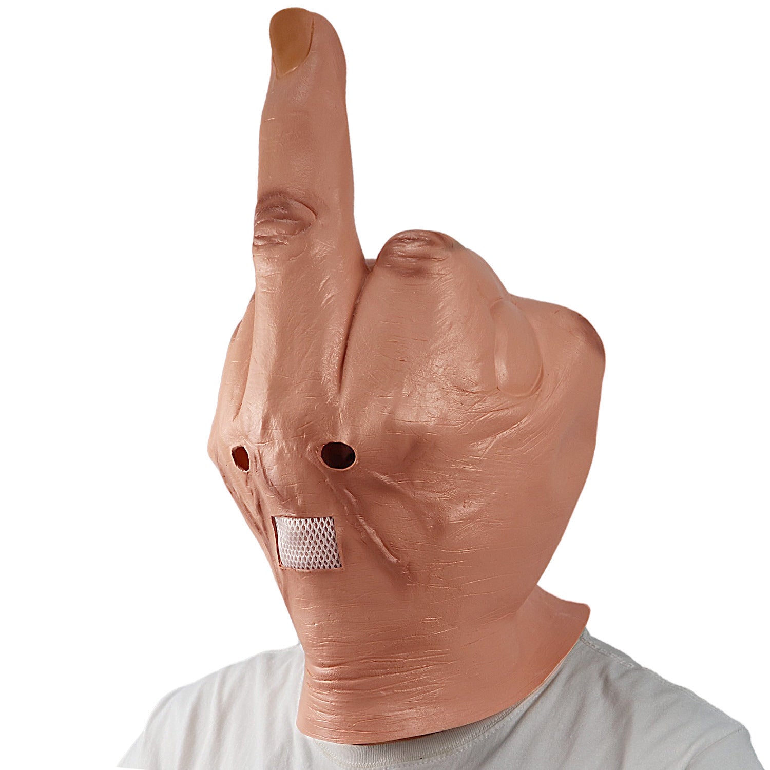 Latex Halloween Face Mask with Breathable Mesh for Comfort