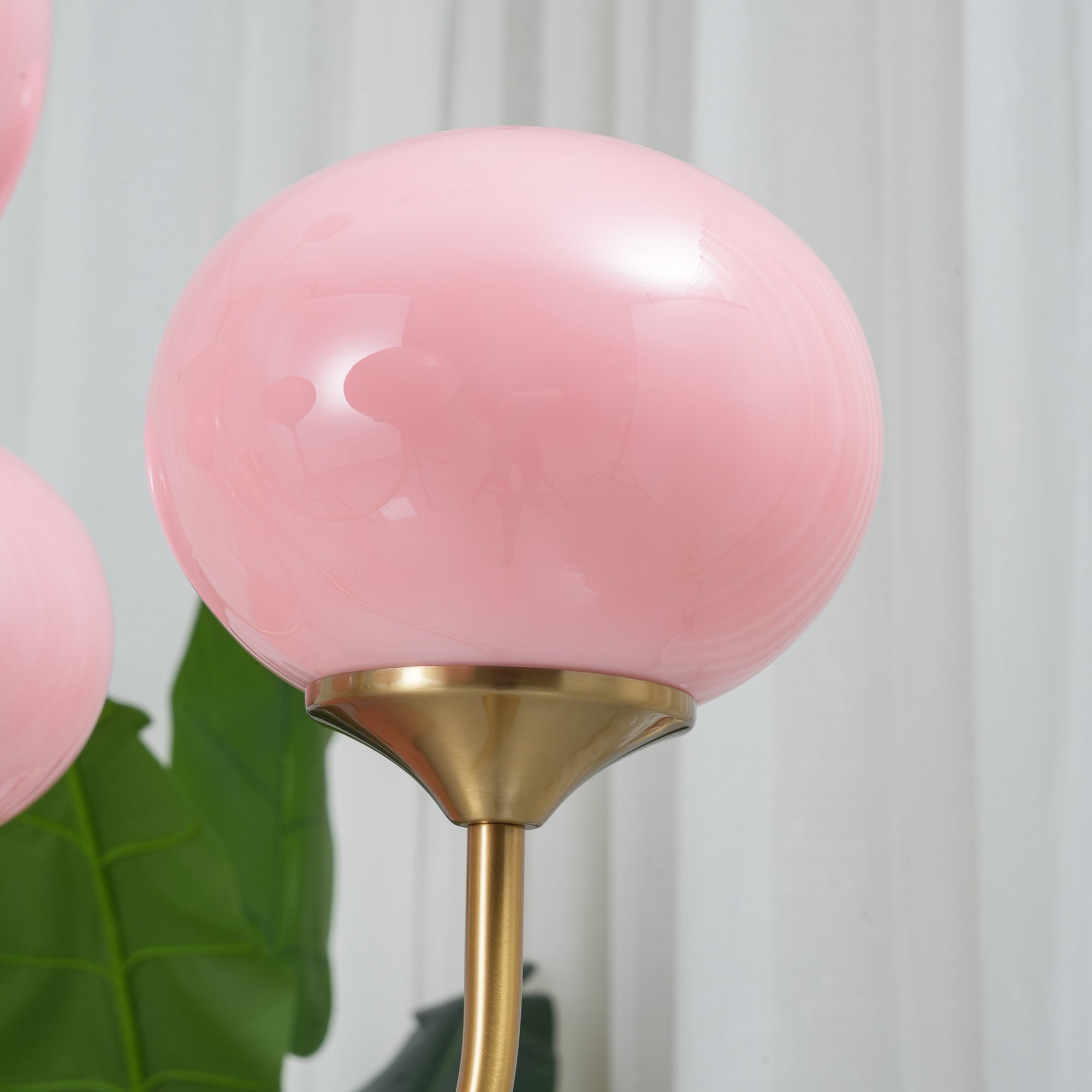 Ceiling Chandelier | Five-Arm with Glass Globe Shades | Adjustable Suspension Rods | Elegant Home Lighting