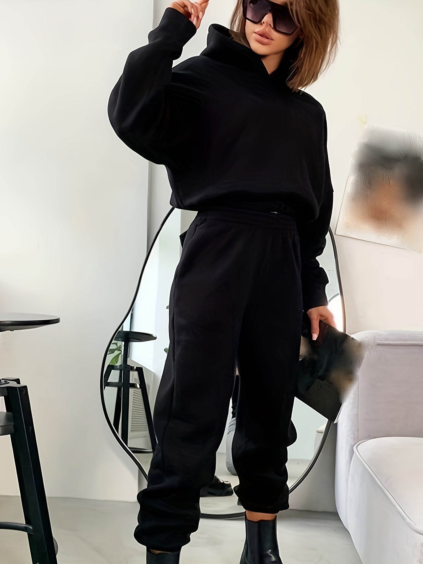 Women’s Hoodie Jogger Set | Lightweight | Cozy All-Day Comfort | Polyester