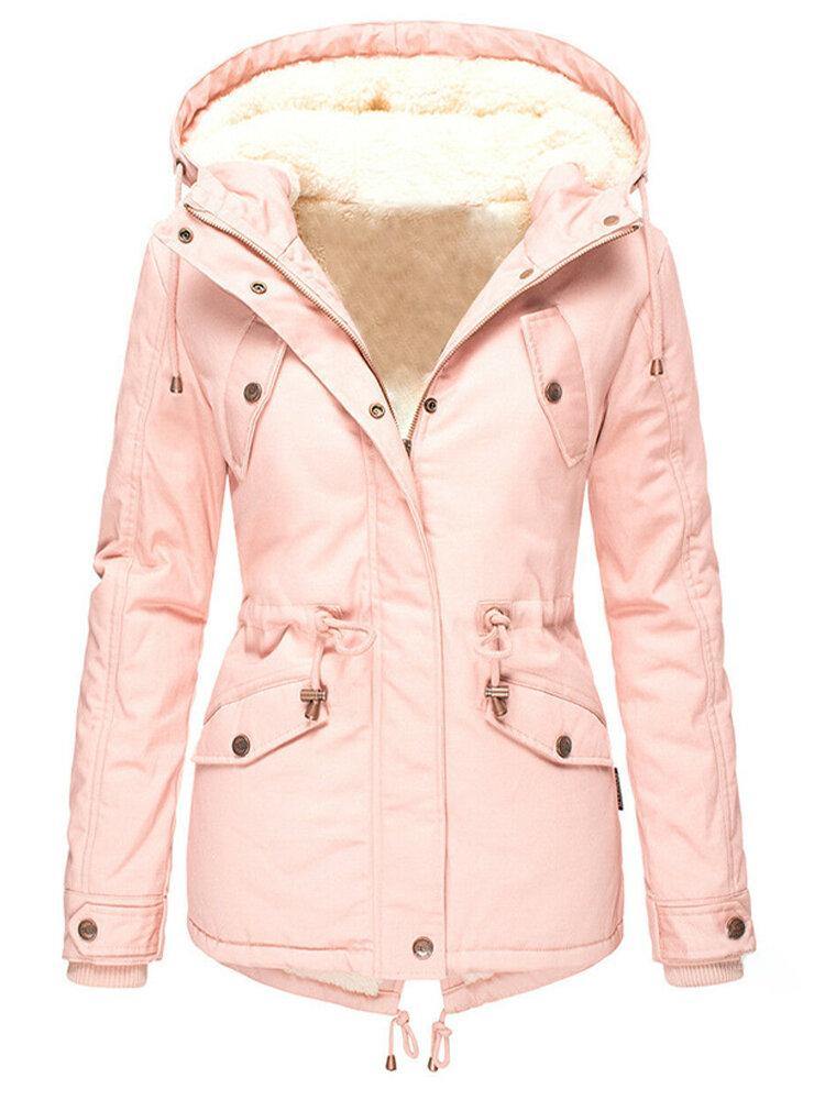 Women's Winter Coat | Waterproof & Faux Shearling Lined | Adjustable Fit | Durable Design