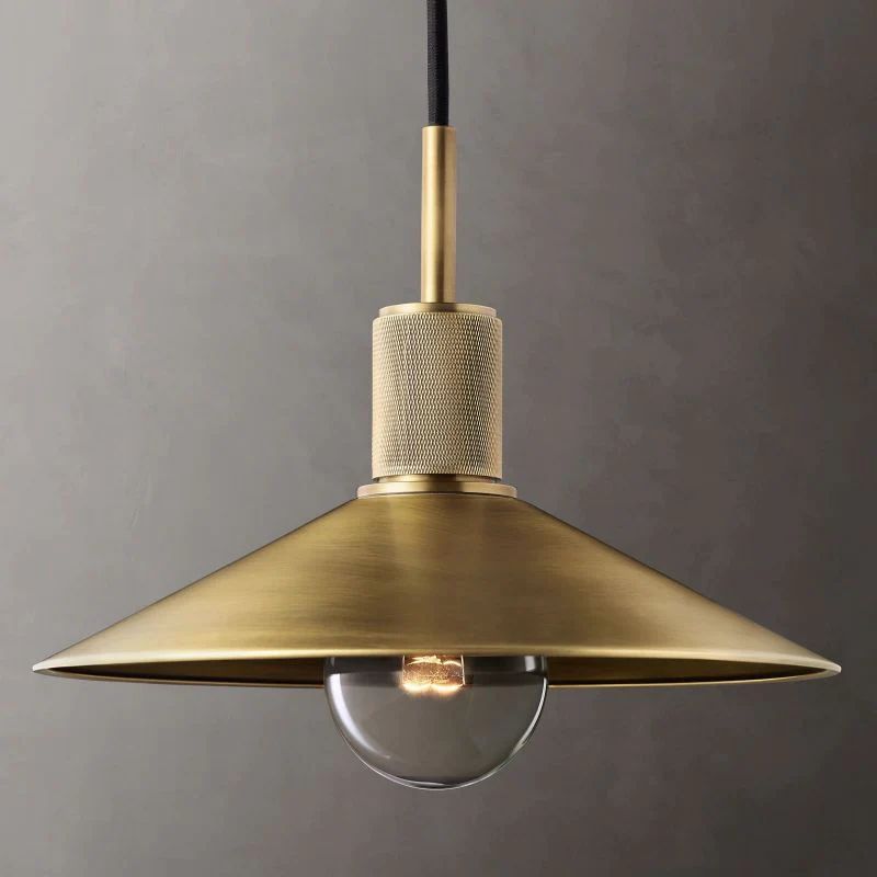 Munda Pendant Light — Glass and Copper Kitchen Island Fixture