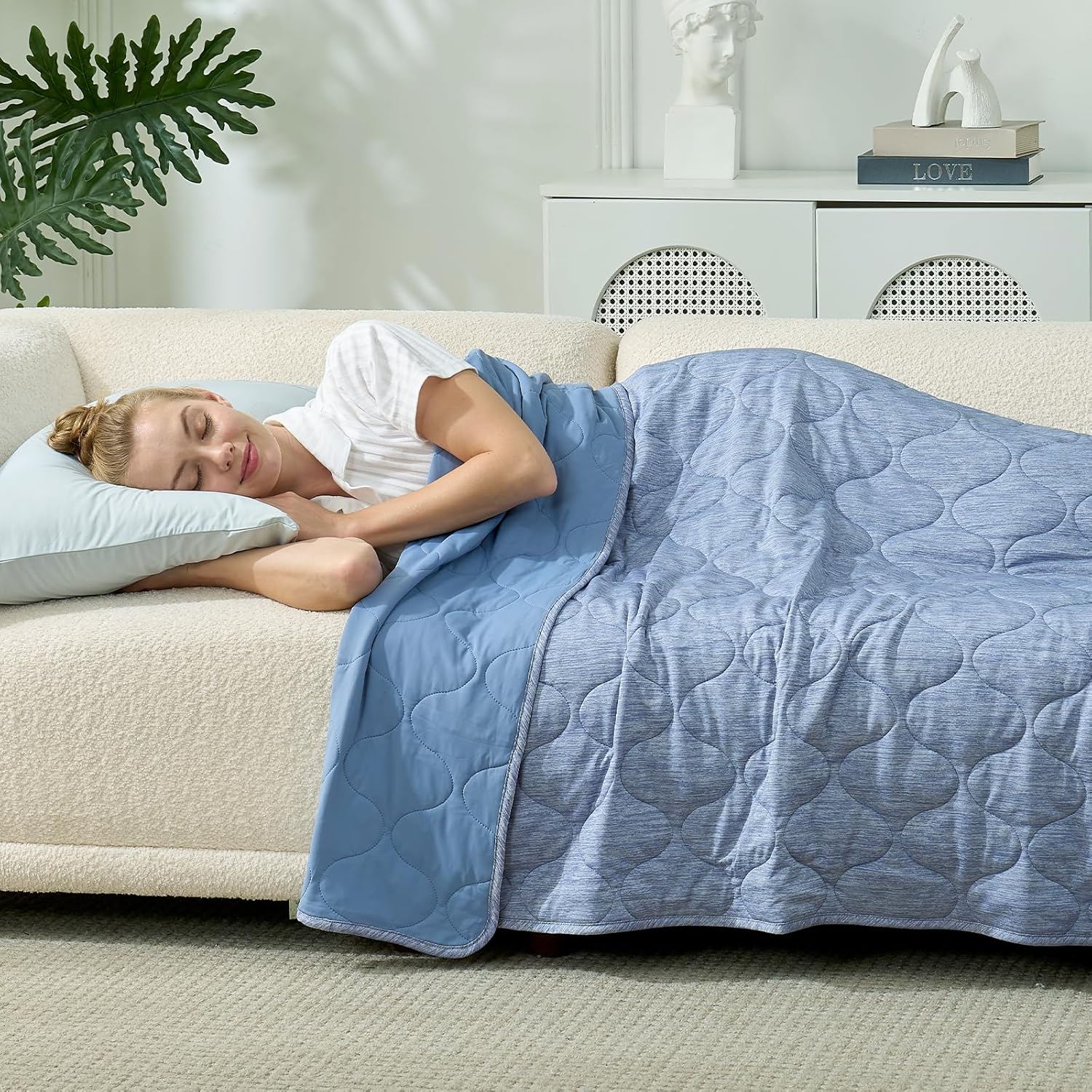 Cooling Dual-Sided Blanket for Hot Sleepers - Soft Lightweight Throw