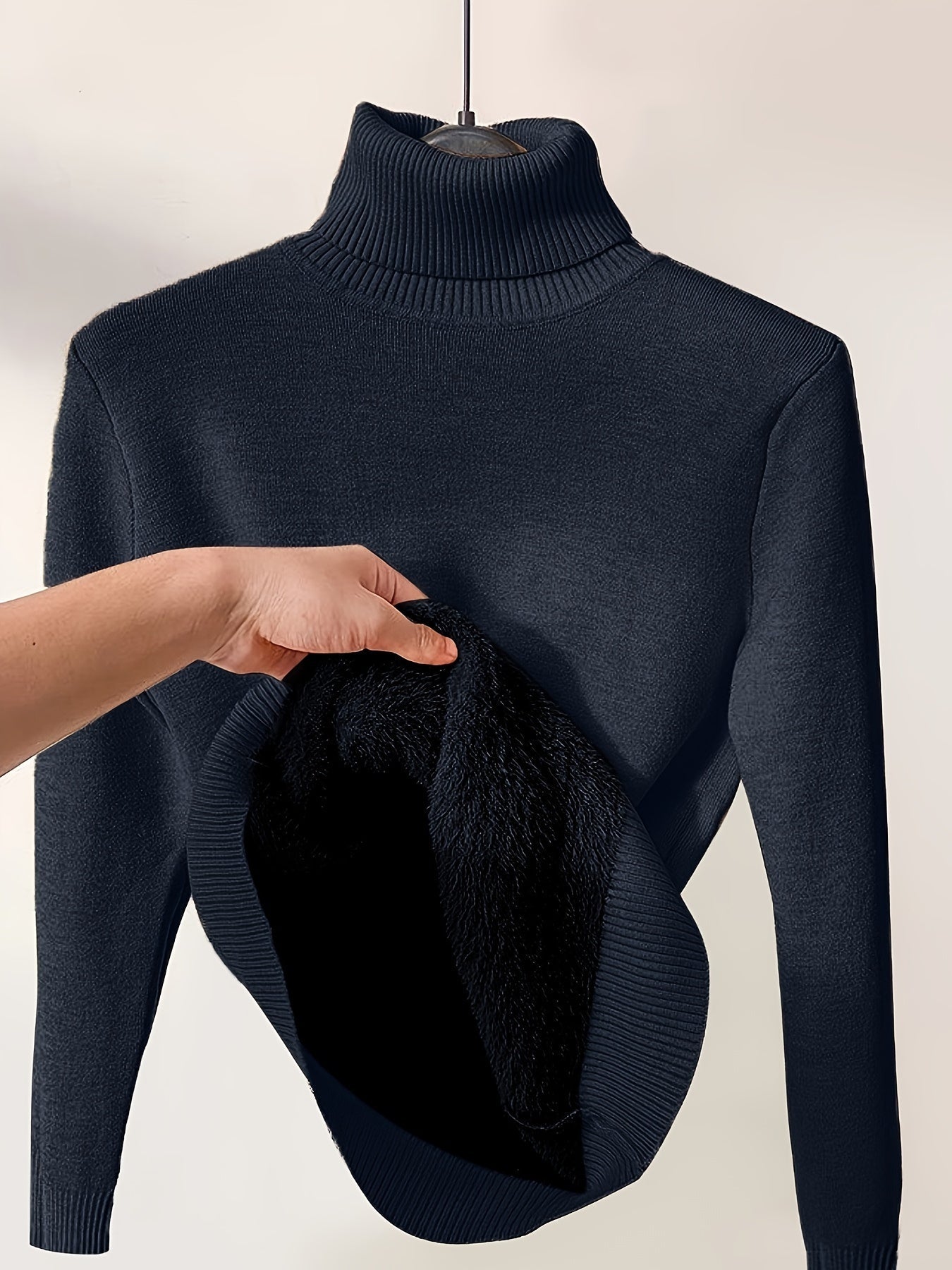 Turtleneck Sweater | Thick Knit | Extra Warm Comfort | Fabric