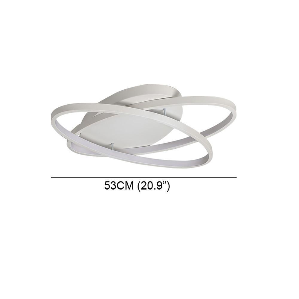 2-Light LED Contemporary Flush Mount Ceiling Light for Bedroom by Taavita