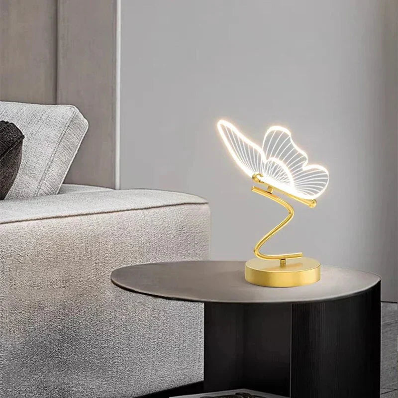 Acrylic Winged Table Lamp with LED – Cozy Decorative Lighting