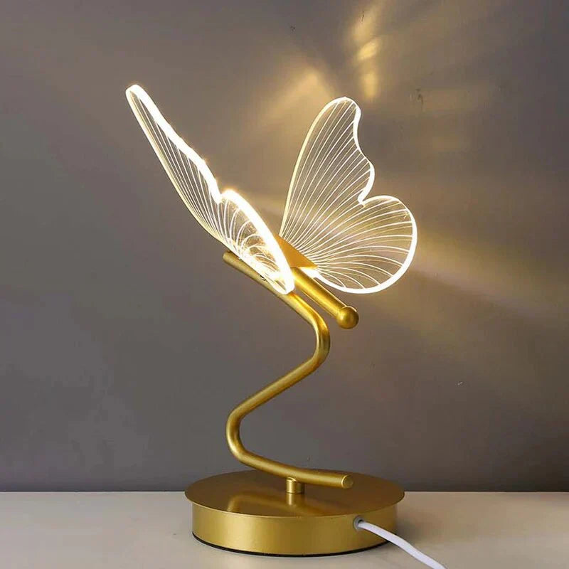 Acrylic Winged Table Lamp with LED – Cozy Decorative Lighting