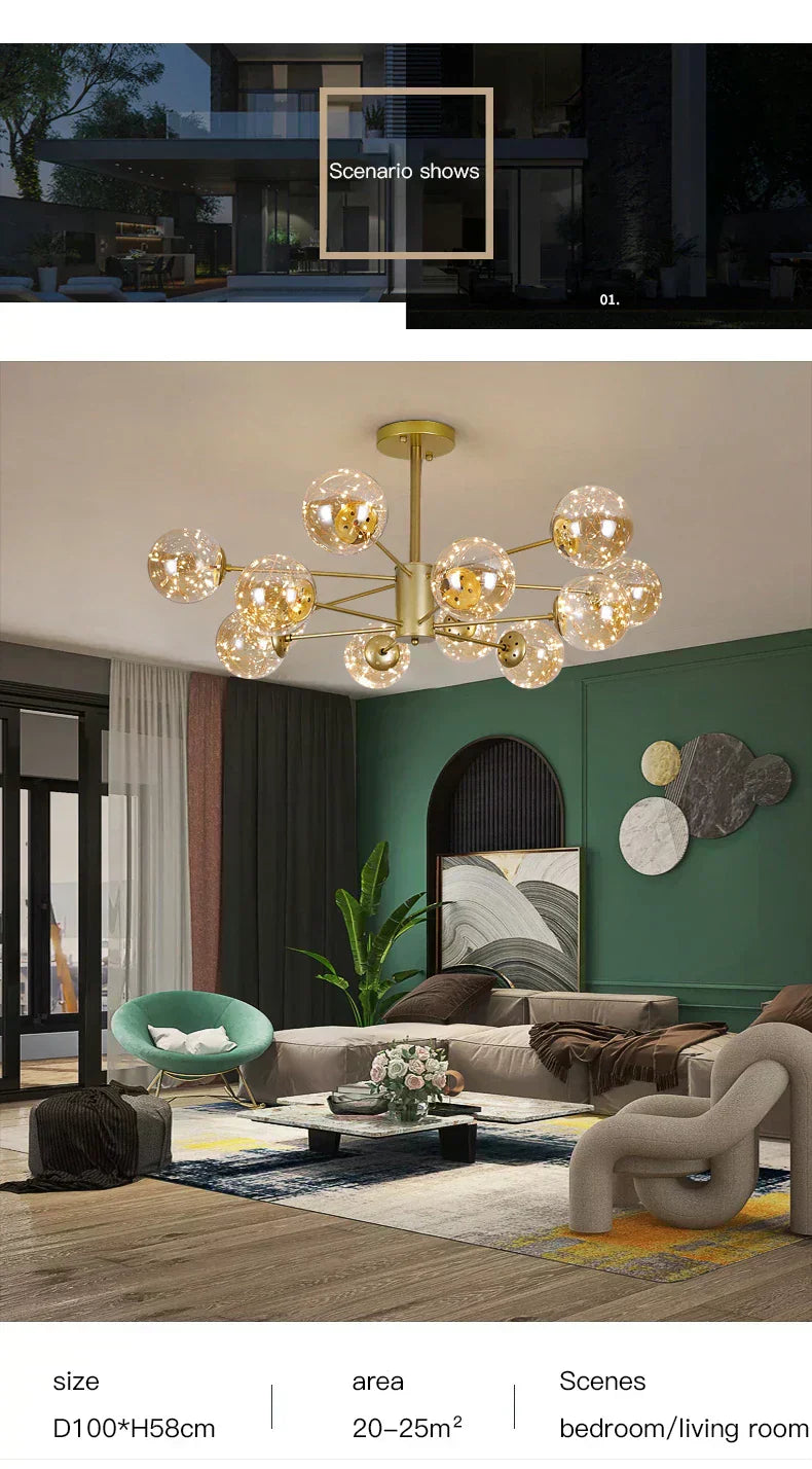 Elegant Sphere Chandelier for Luxurious Living Spaces