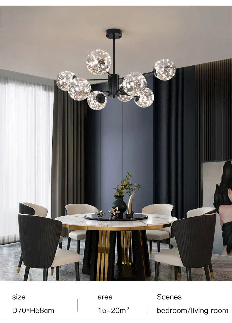 Elegant Sphere Chandelier for Luxurious Living Spaces