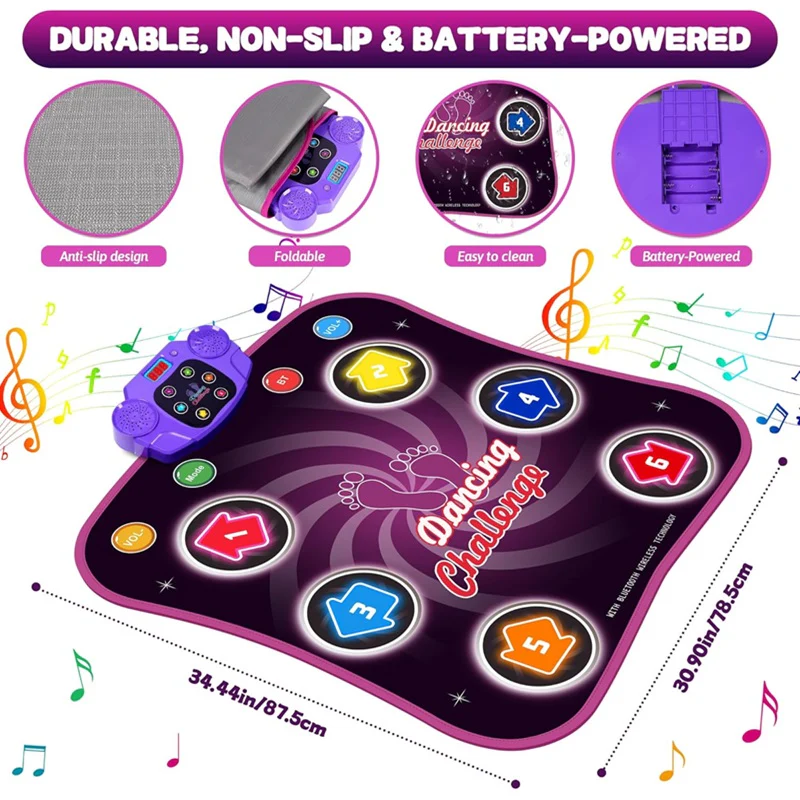 Engaging Dance Floor Mat with 5 Levels of Fun for Children
