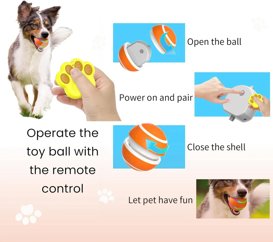 Smart Play Ball for Dogs and Cats - Interactive Fun