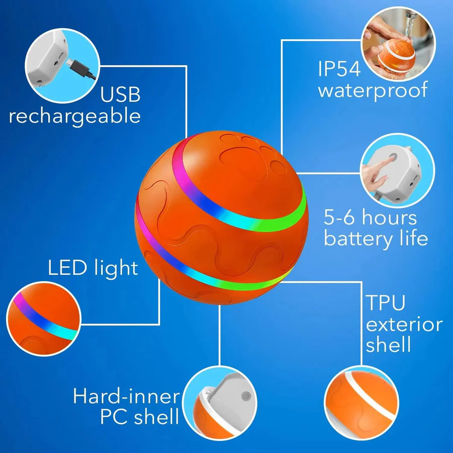 Smart Play Ball for Dogs and Cats - Interactive Fun