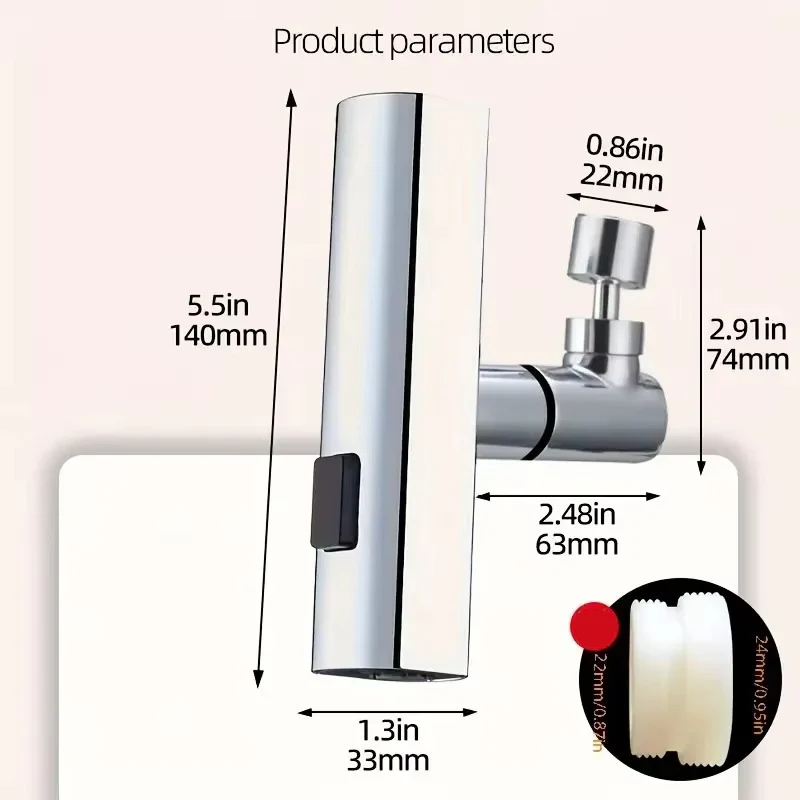 Stylish and Efficient Splash-Resistant Faucet Adapter