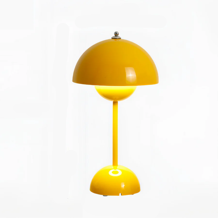 Chic Mushroom Table Lamp with USB Rechargeability