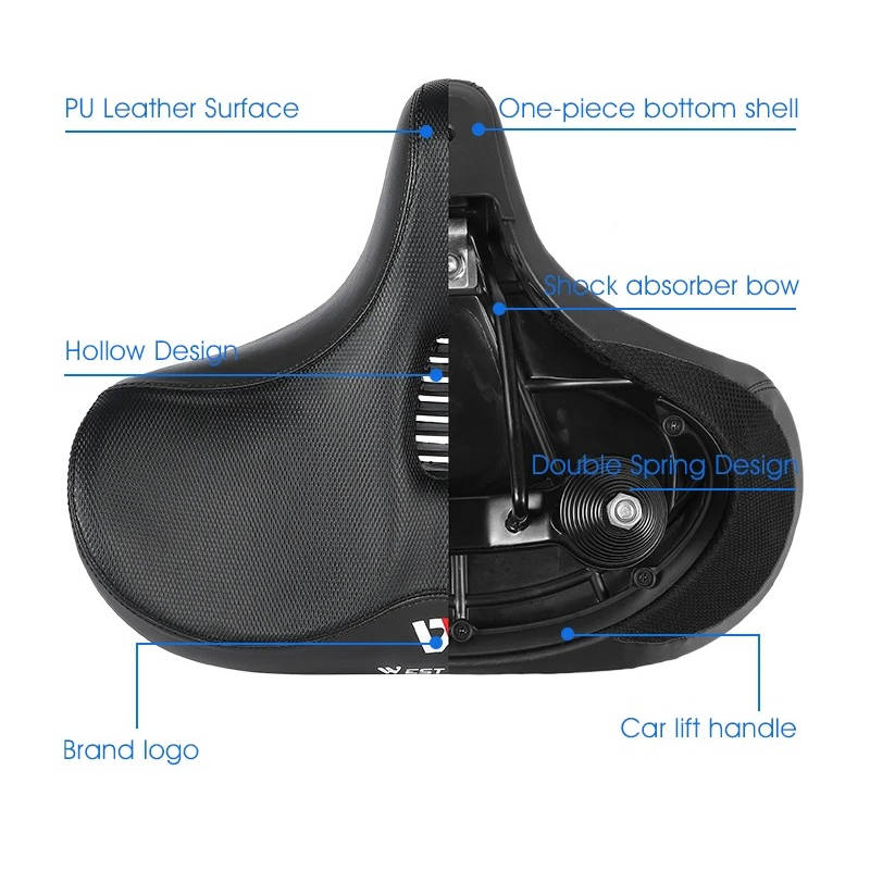 Ergonomic Bike Seat with Cooling Comfort for Extended Rides