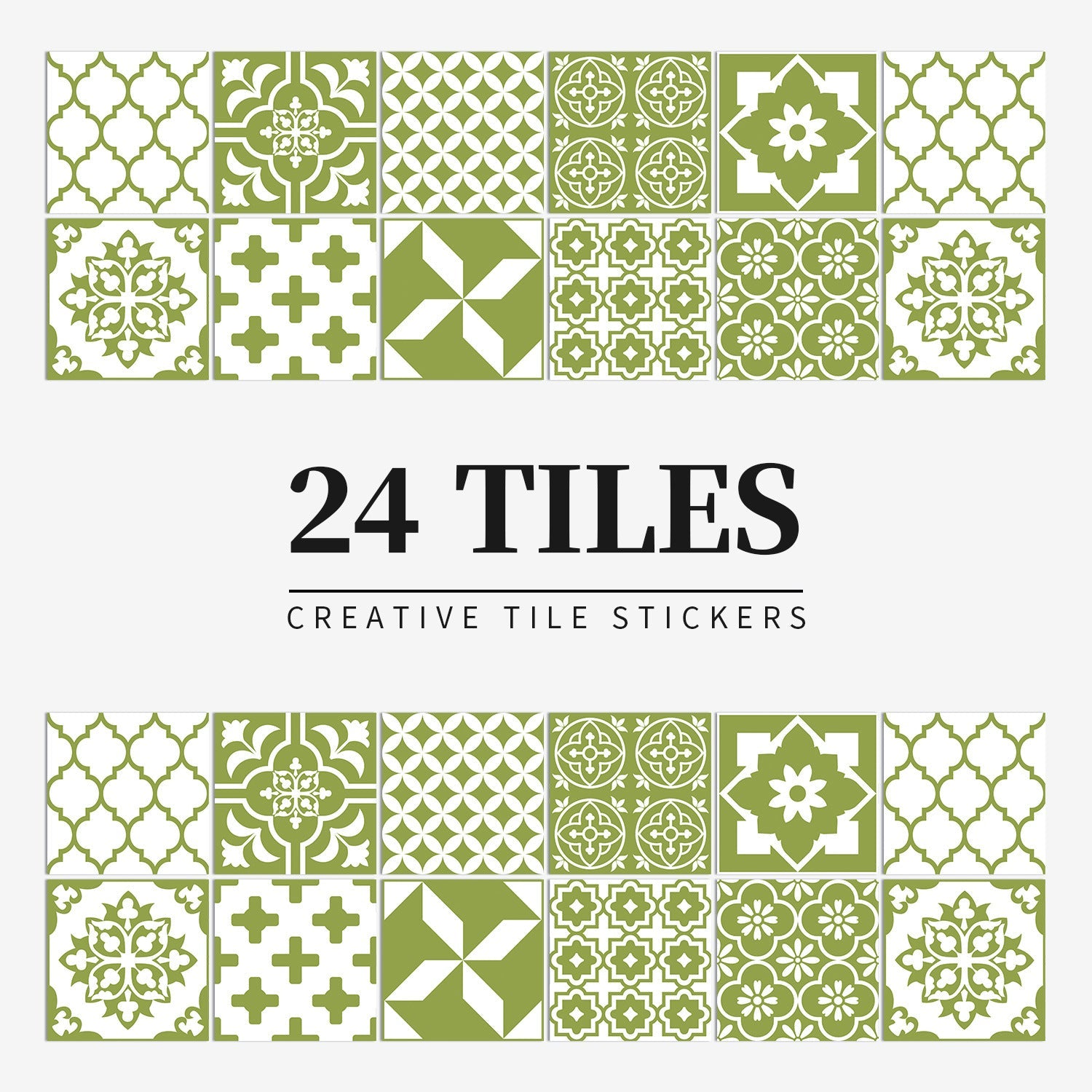 24-Piece Taavita Mandala Tile Set