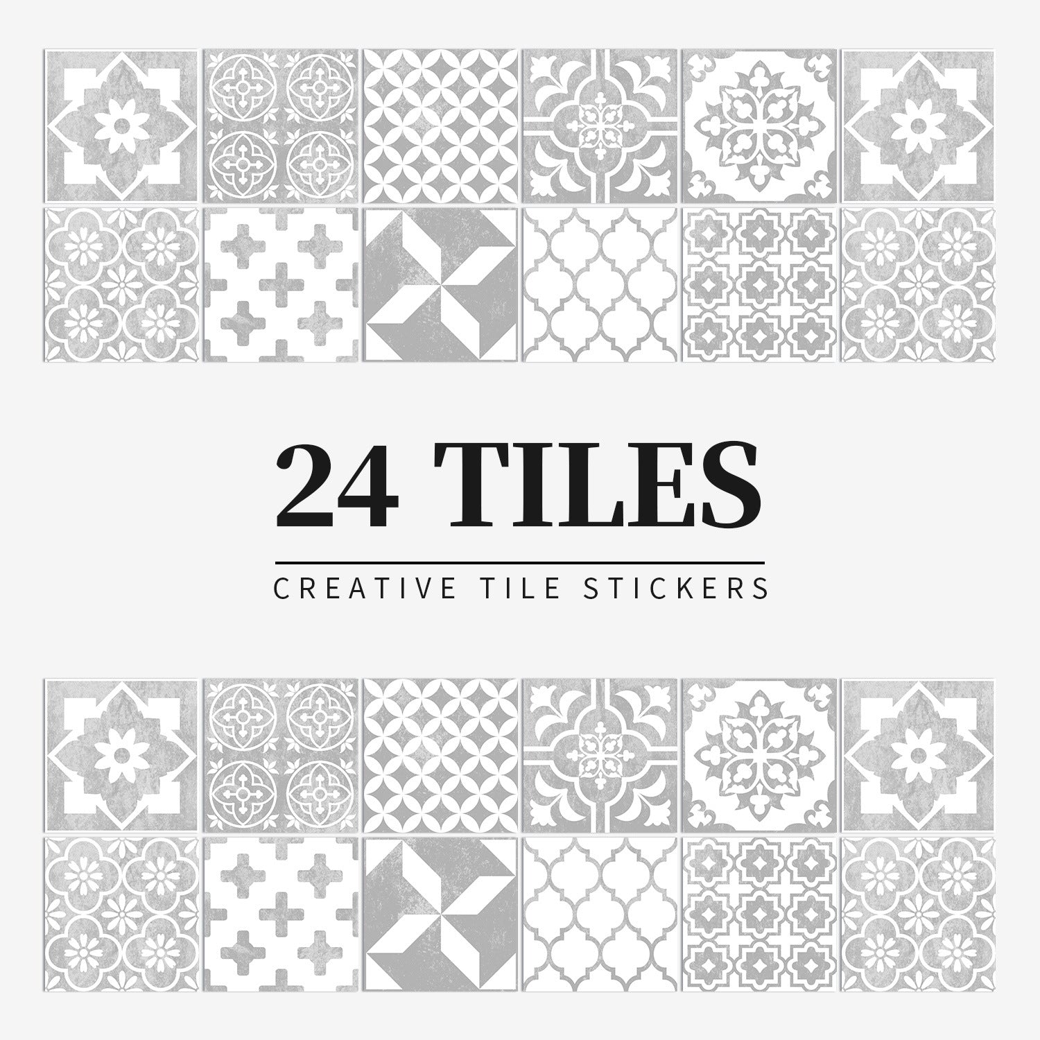 24-Piece Taavita Mandala Tile Set