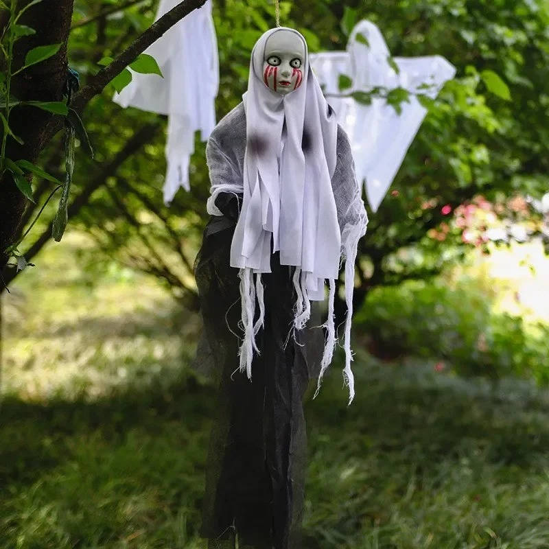Hanging Skull Ghost Decorations for Halloween
