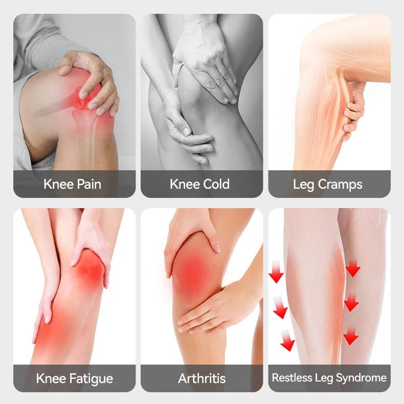 Heat and Vibration Knee Massager – Cordless Pain Relief Device
