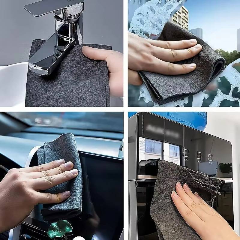 10-Pack Multi-Purpose Microfiber Cleaning Cloths for Home & Car