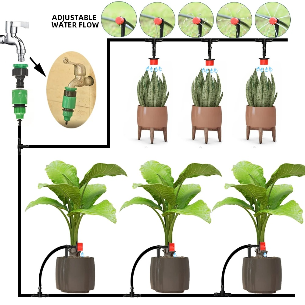Automatic Timer-Enabled Drip Irrigation Setup