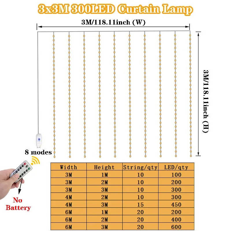 LED String Lights for Curtains