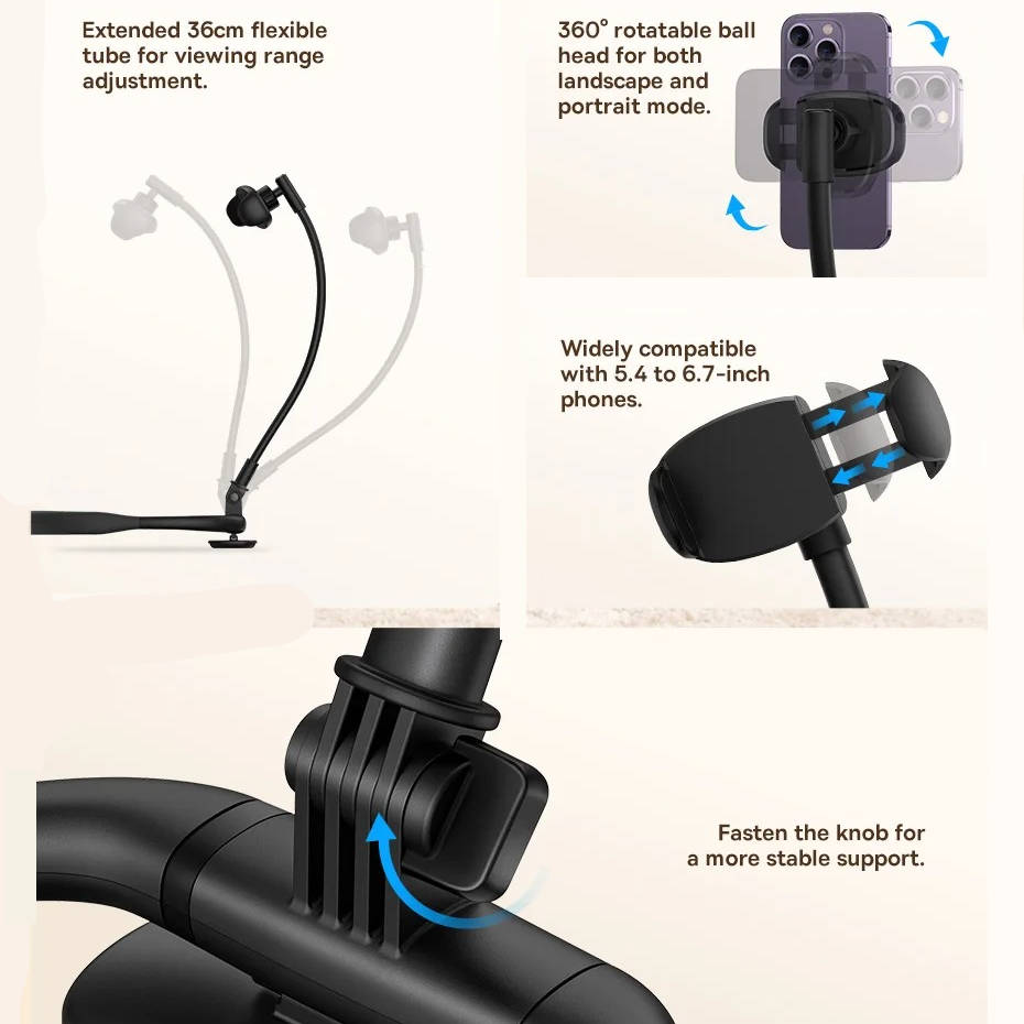 Versatile Phone Stand for Desk, Bed, and Mattress