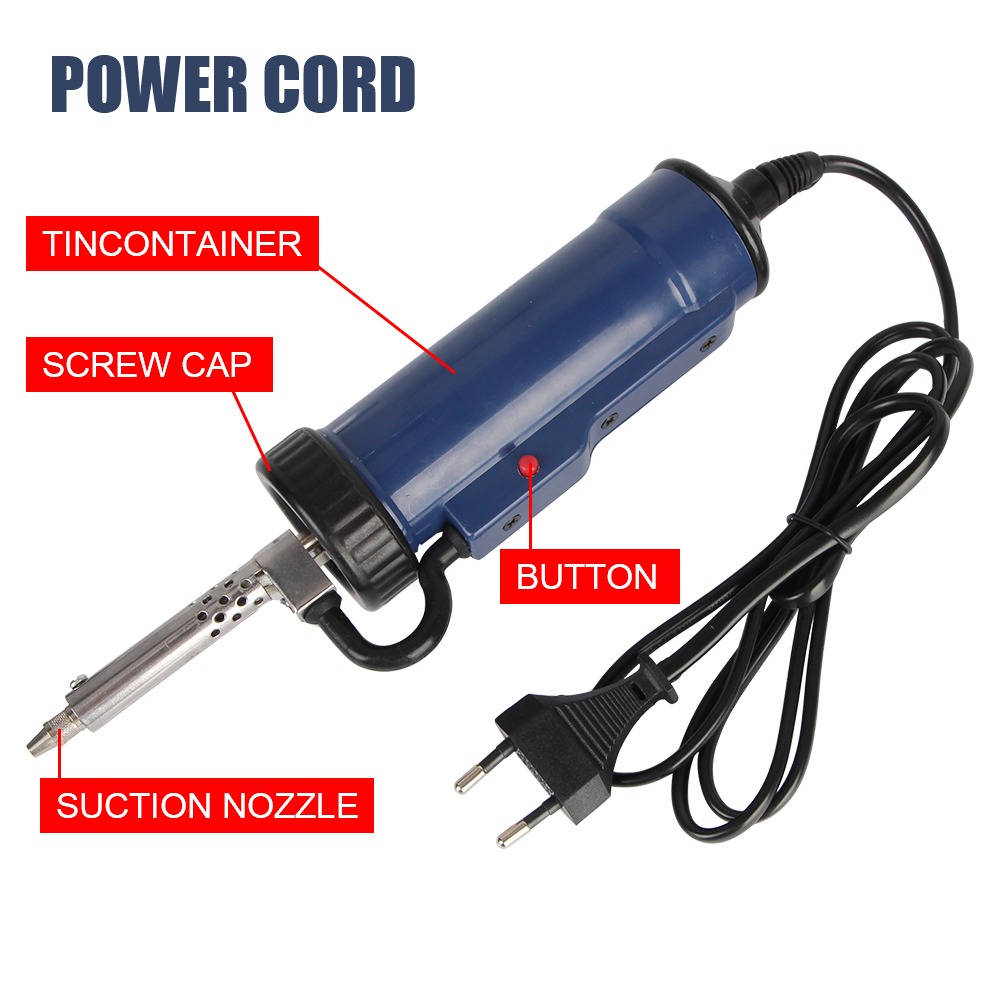 Automatic Electric Tin Sucker Desoldering Tool with 3 Nozzles