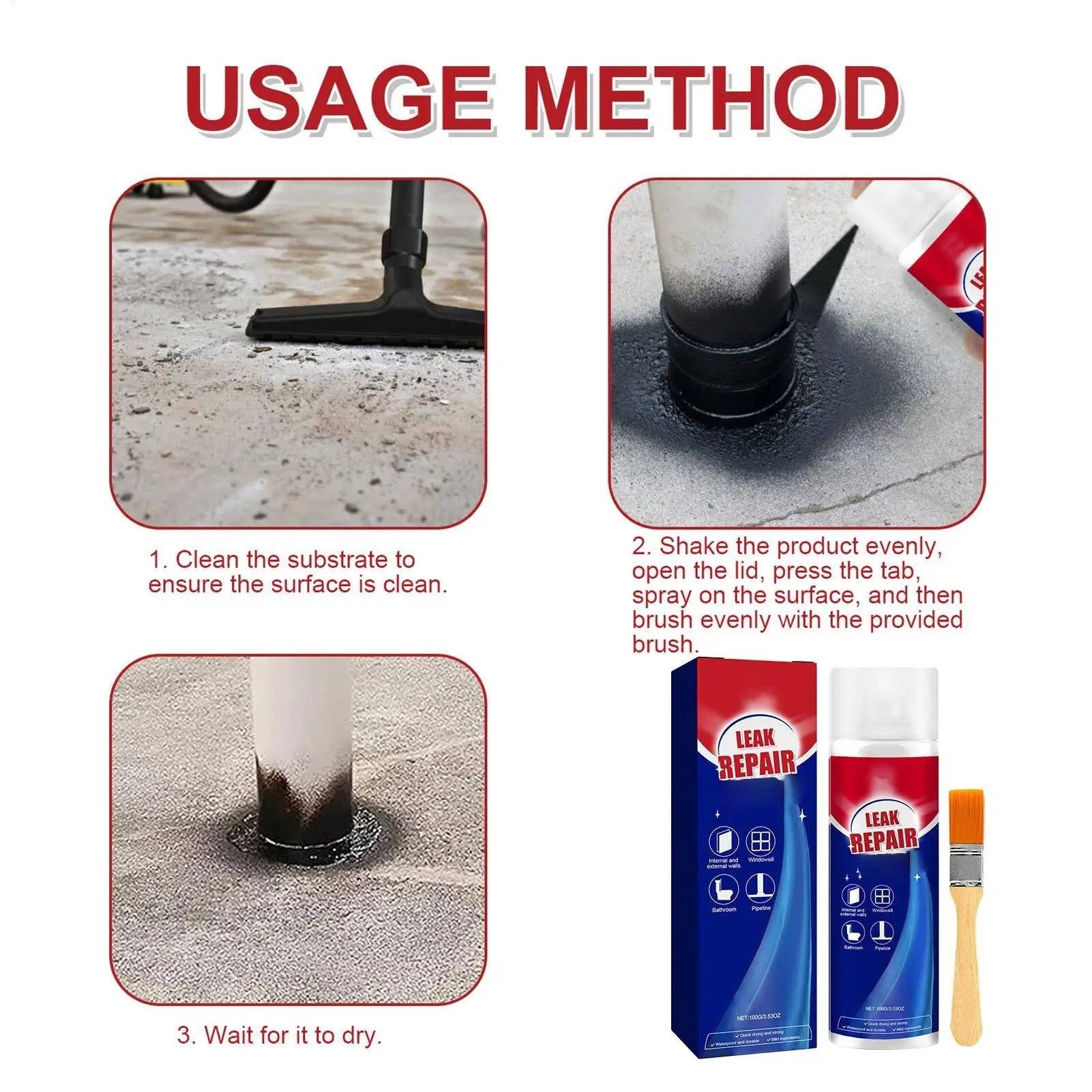 Dual Pack All-Weather Leak Fixing Sealant Spray