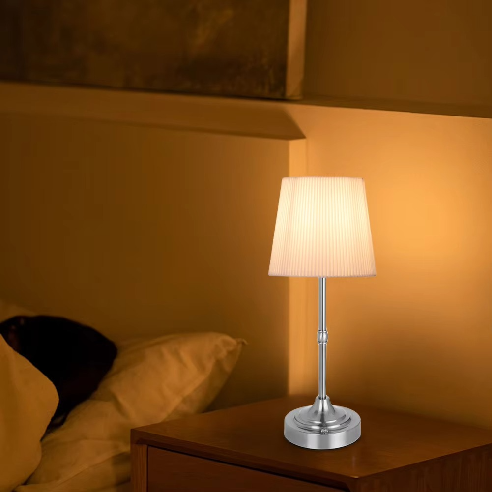Wireless Touch-Controlled LED Lamp with Elegant Brass Finish